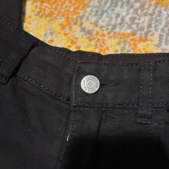 Zara • black wide leg cullotte jeans - Picture 6 of 6